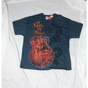 New Vintage House of Blues Graphic Print Dragon Guitar 2XL Orlando Double Sided